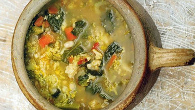 Spring Vegetable & Bean Soup from Jamie Oliver (an oldie but goodie from our archives)