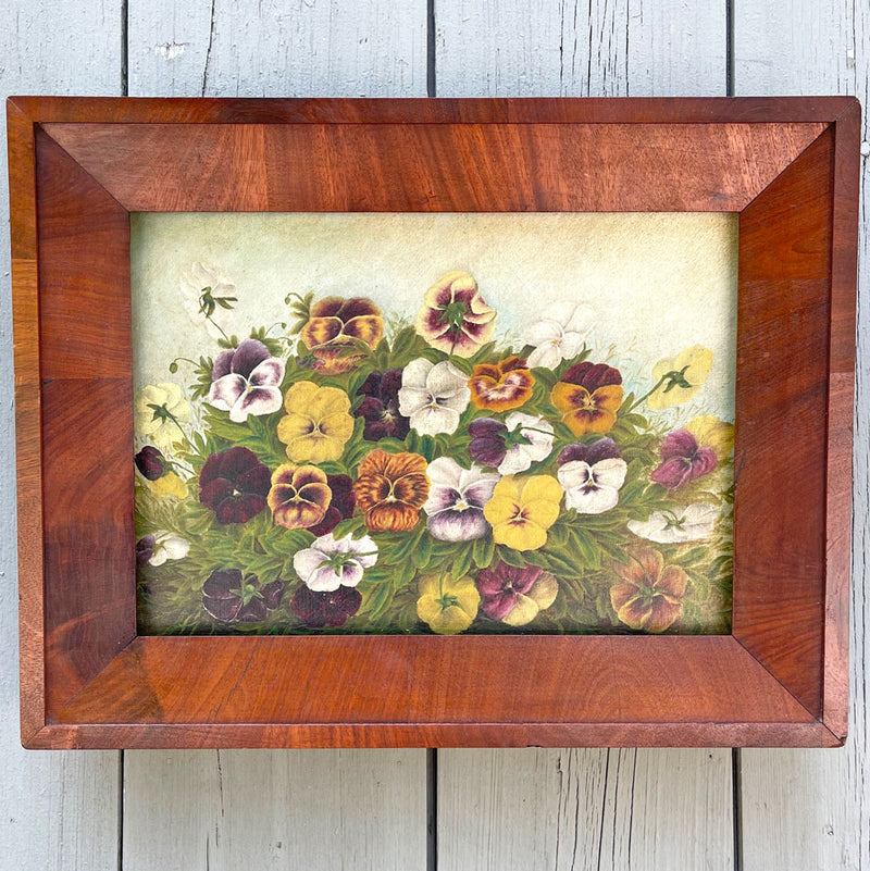Vintage Pansy Painting