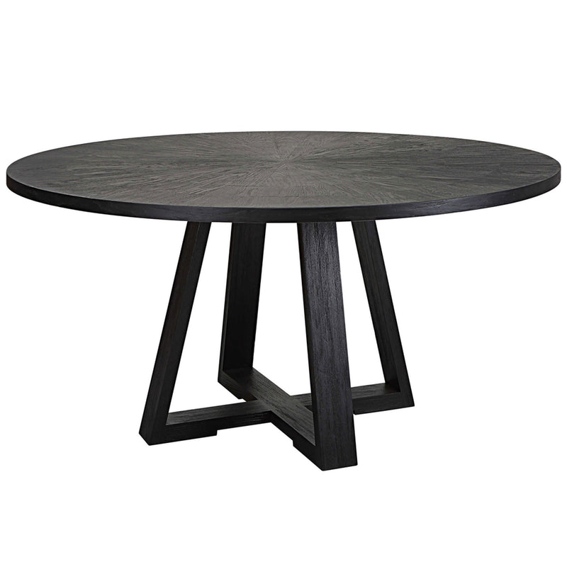George Round Dining Table in Black (60")