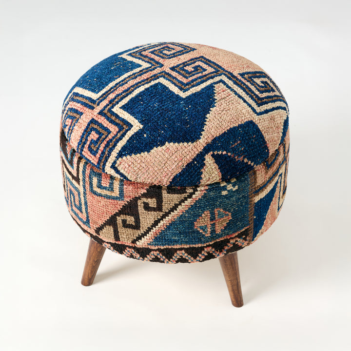 Vintage Rug Medium Ottoman 0735-J