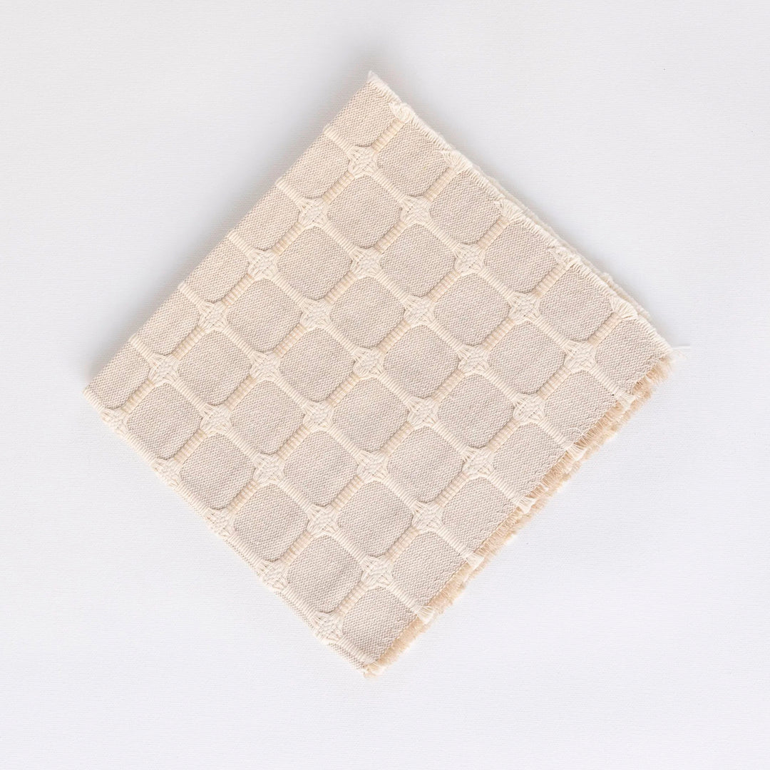 Hopsack Napkin Set in Taupe