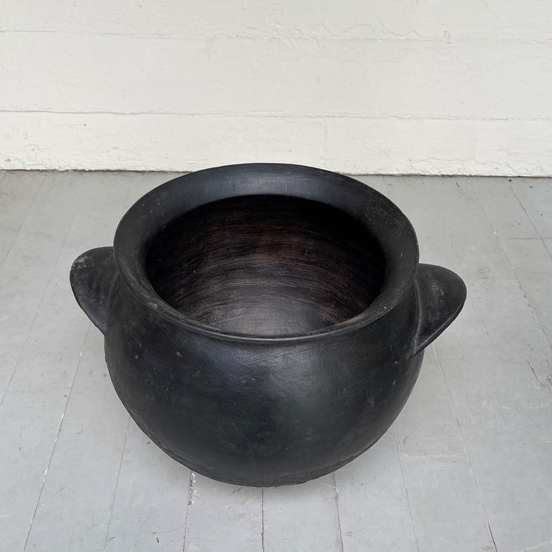 Vintage Round Bottom Cooking Pot with Stand on Bottom