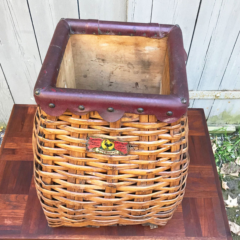 Vintage Portuguese Chestnut Basket