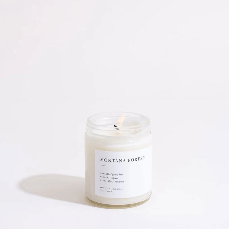 Minimalist Montana Forest Candle