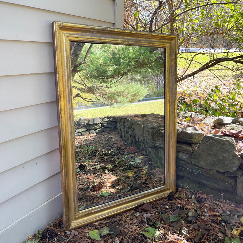 Antique Lemon Gold Gilded Mirror