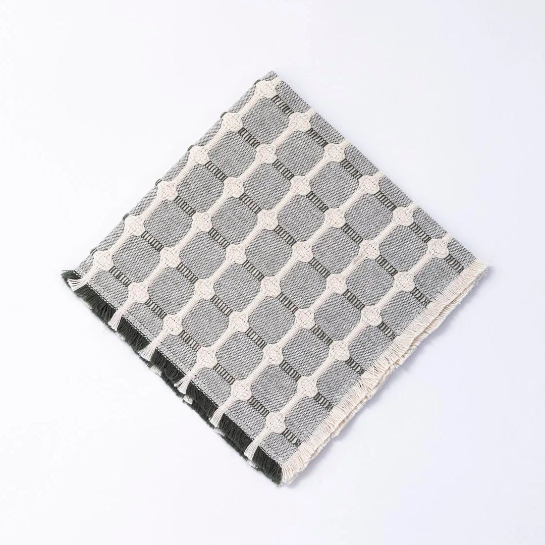 Hopsack Napkin Set in Moss