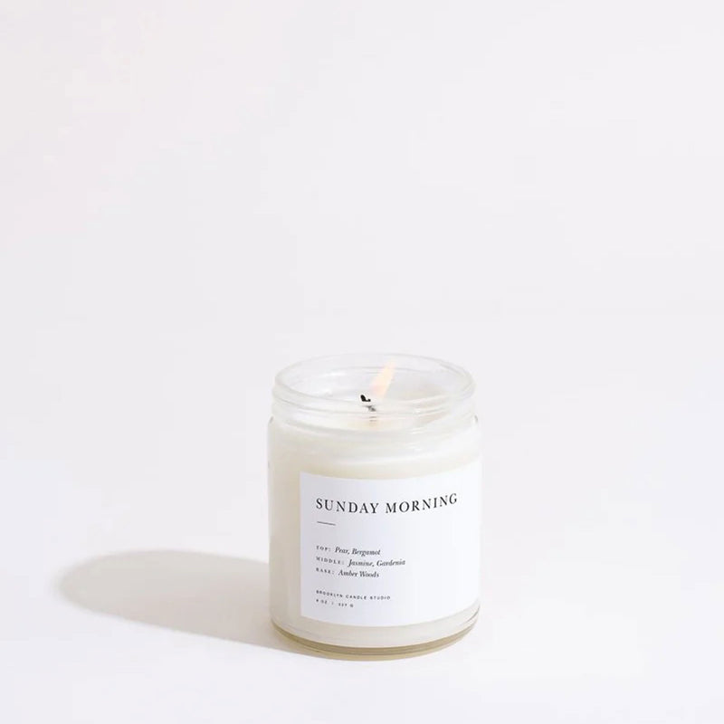 Minimalist Sunday Morning Candle by Brooklyn Candle Studio