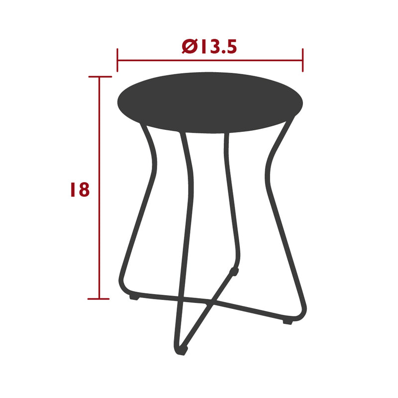 Cocotte Outdoor Stool in Red Ochre by Fermob
