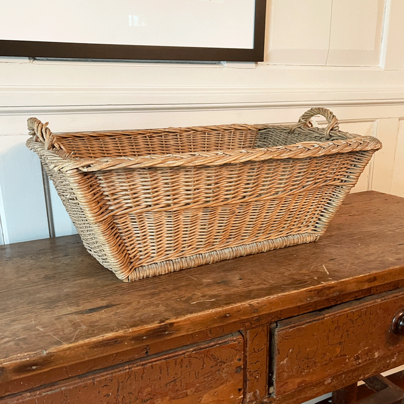 Vintage European Rectangular Basket C