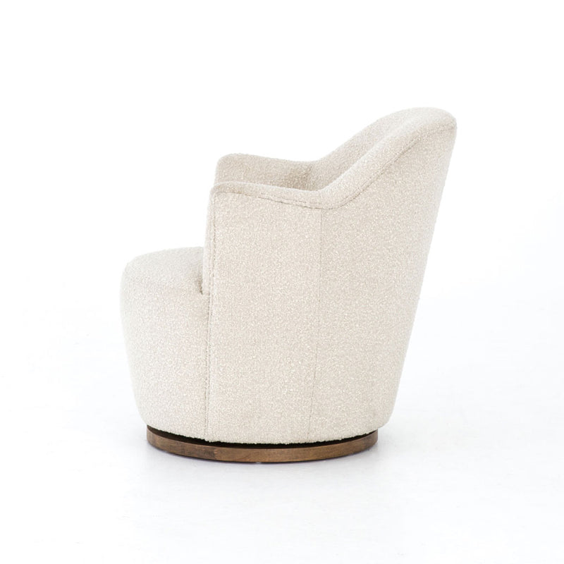 Aria Swivel Chair Upholstered in Performance Knoll Natural