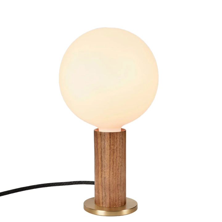 Walnut Knuckle Table Lamp w/ Sphere IV Bulb
