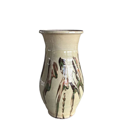 Cottage Crafted Vase in Marbleized Cream