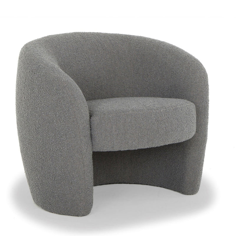 Bobbi Accent Chair Upholstered in Charcoal Boucle