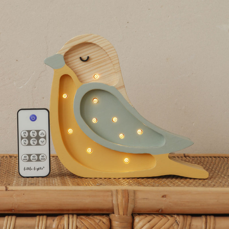 Mini Bird Lamp - Khaki/ Light Mustard