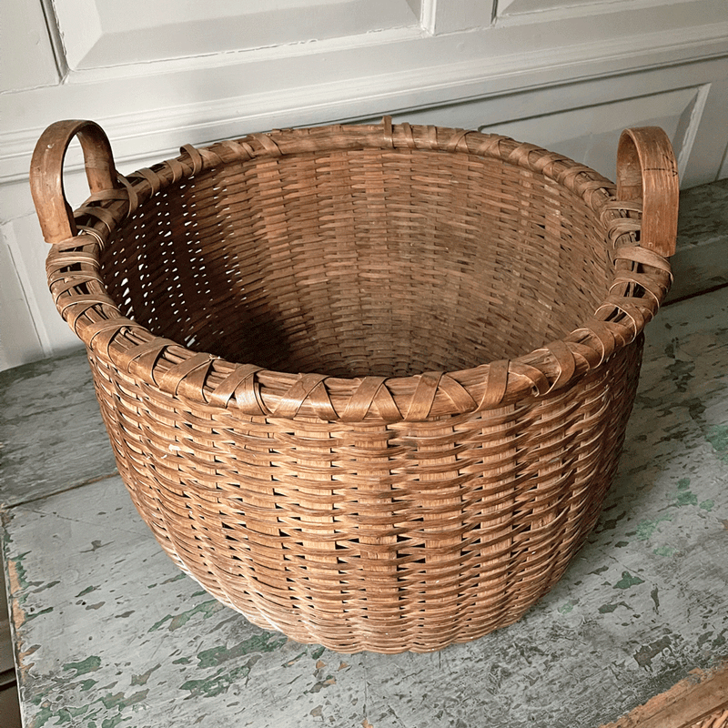Antique Handmade White Oak/Hickory Splint Basket