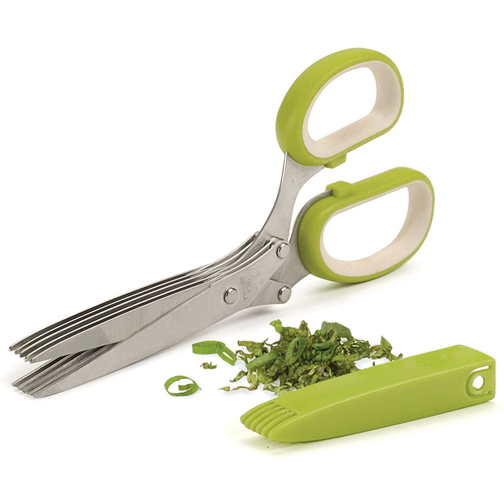 Herb Scissors Set with 5 Blades and Cover, Multipurpose Kitchen Chopping  Shear for Cutting Herbs and Papers, Green 