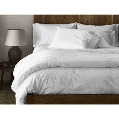 300 Thread Count Organic Percale Full/Queen Duvet Cover in Alpine White by Coyuchi