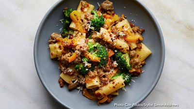 Sausage and Peppers Pasta with Brocolli (from the NYT)