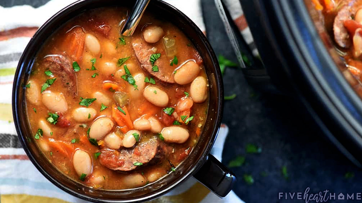 White Bean & Andouille Sausage Cajun Soup