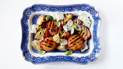 Grilled Stone Fruit, Blue Cheese & Honey by Erin French