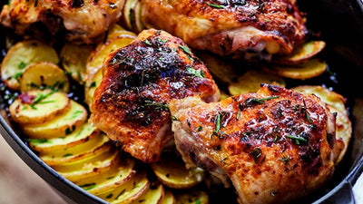 Skillet-Roasted Chicken & Potatoes (from Ina Garten's "Modern Comfort Food")