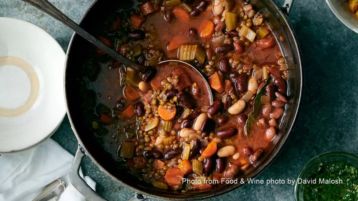 Lentil & Bean Stew with Gremolata from Food & Wine
