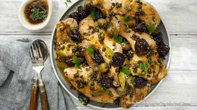 The Silver Palate's Chicken Marbella with Olives, Capers & Garlic (from our archives)