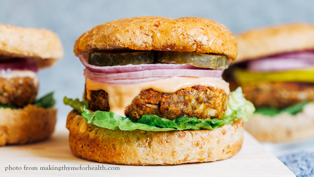 Classic Lentil Burgers (from Making Thyme for Health)