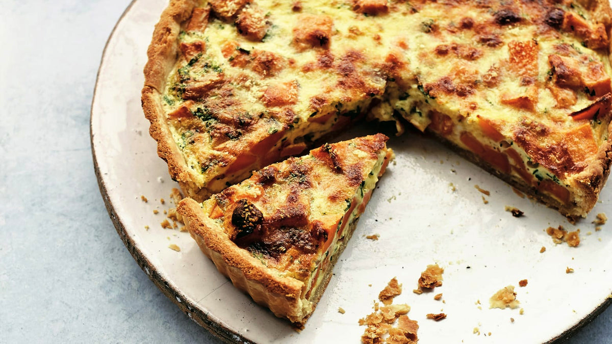 Sweet Potato and Bacon Quiche with Parsley (from 