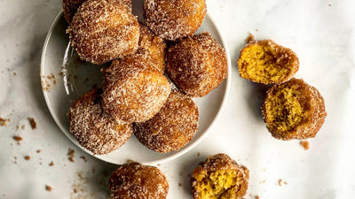Pumpkin Donut Holes with Cinnamon Sugar by Jessie Sheehan