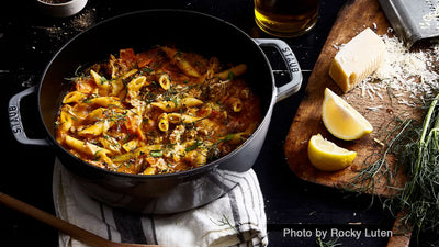 One-Pot Penne With Sausage, Pumpkin & Fennel (from Food52)
