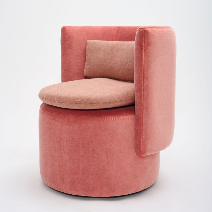 Buttercup Swivel Chair in  Heavy Duty Lace Pink and Coral Rose by Younger & Co