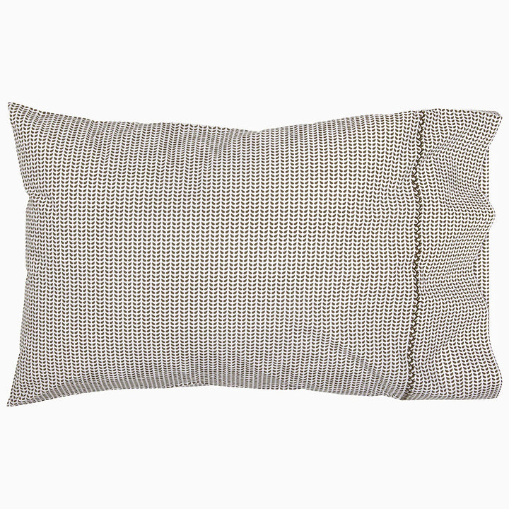 Textured gray pillow on a white background