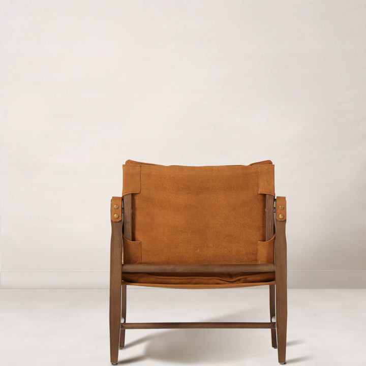 Leon Chair in Kennison Cognac Brown Leather