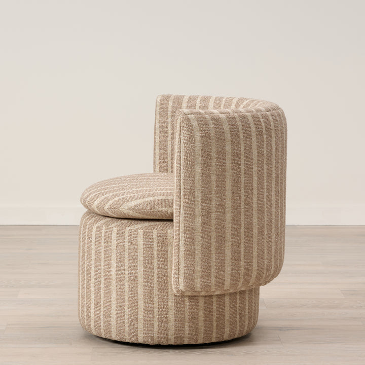 Buttercup Swivel Chair Upholstered in Heavy Duty Dusky Taupe