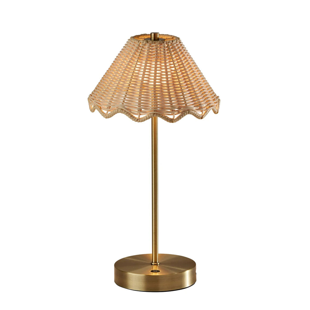 Stevie LED Cordless Table Lamp Antique Brass