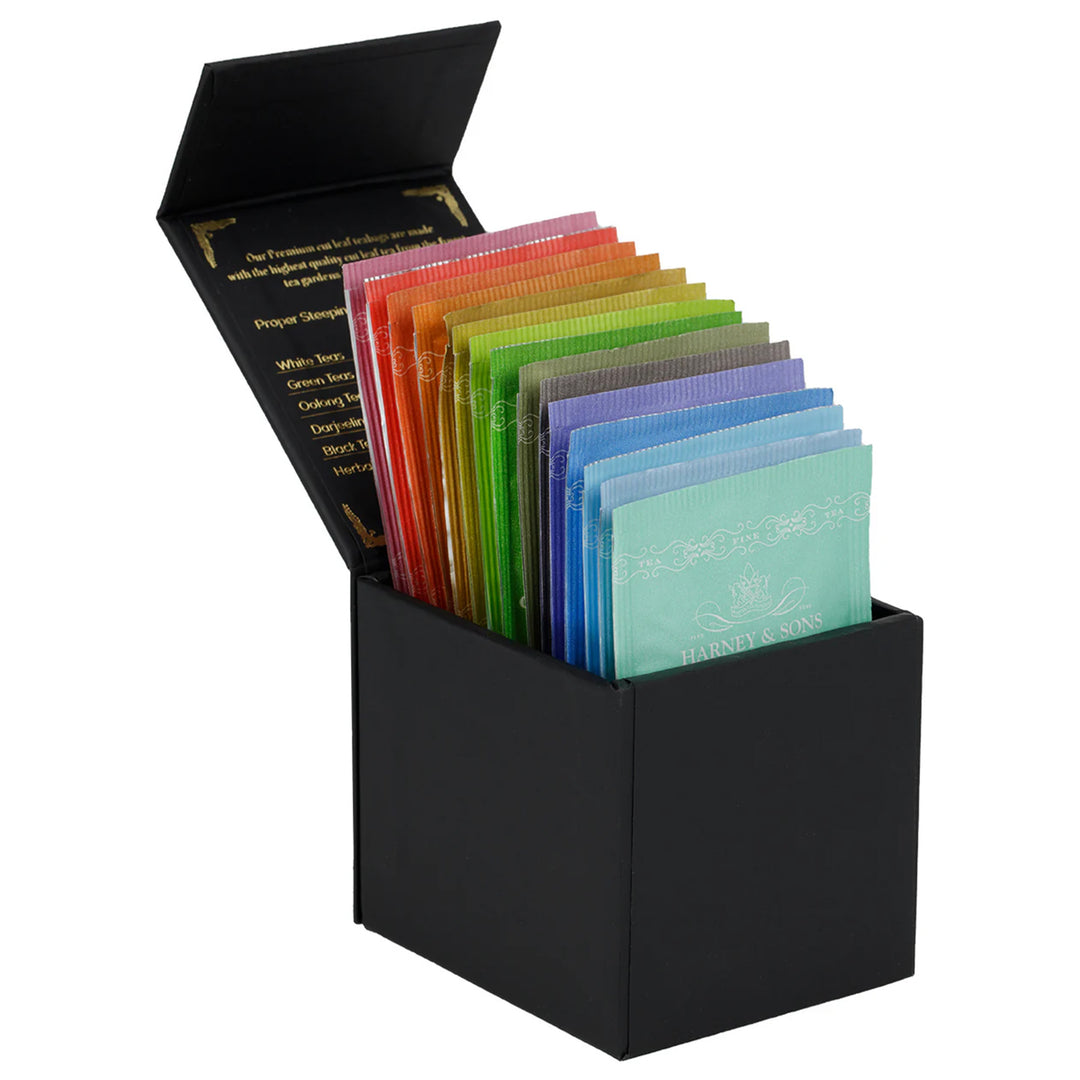 Premium Tea Chest w/ Magnetic Closure 1 Slot w/ 15 Assorted Tea Bags