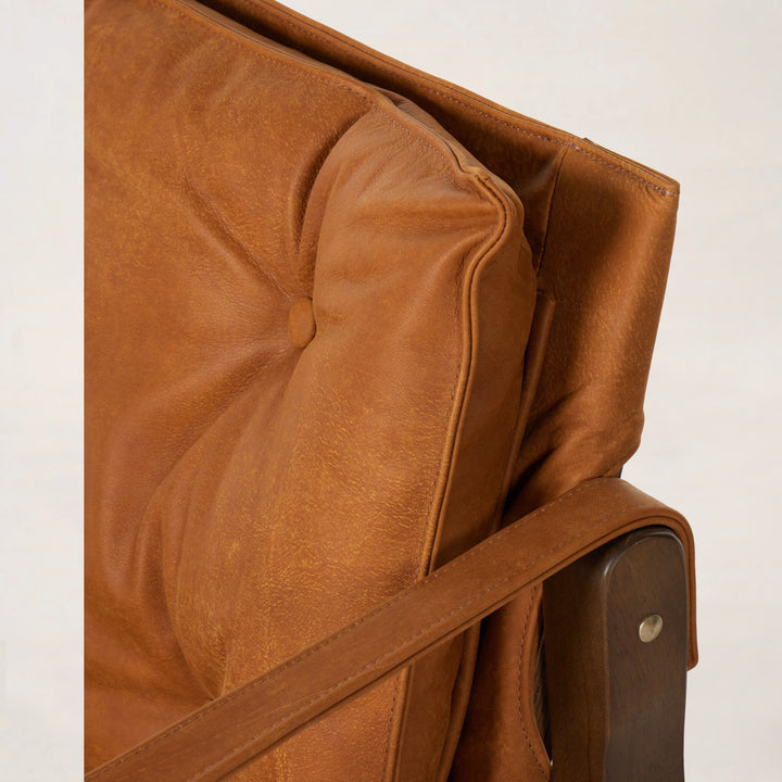 Leon Chair in Kennison Cognac Brown Leather