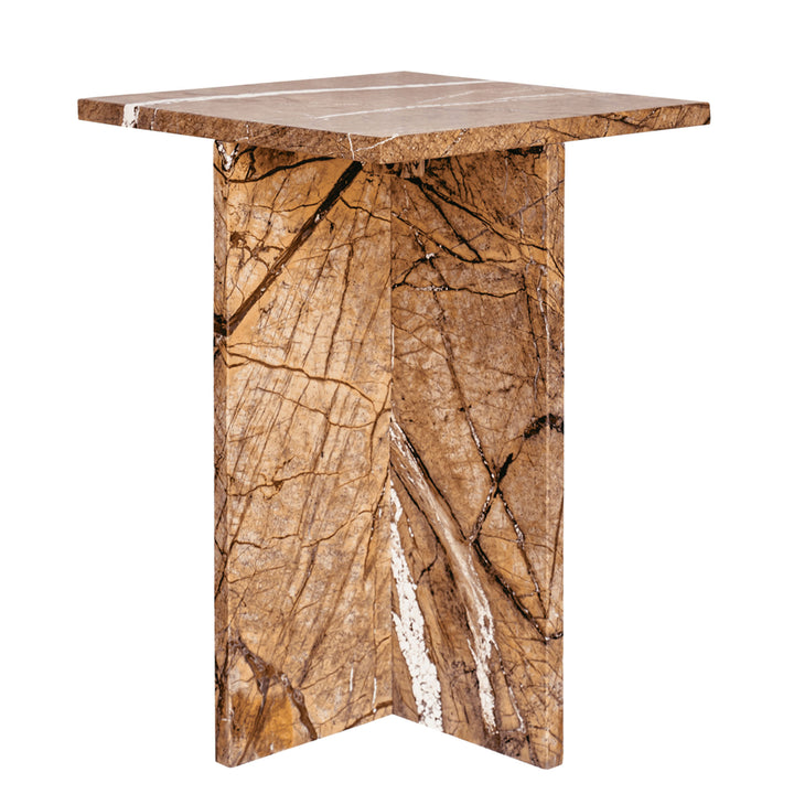 Brie Accent Table Golden Forest Marble