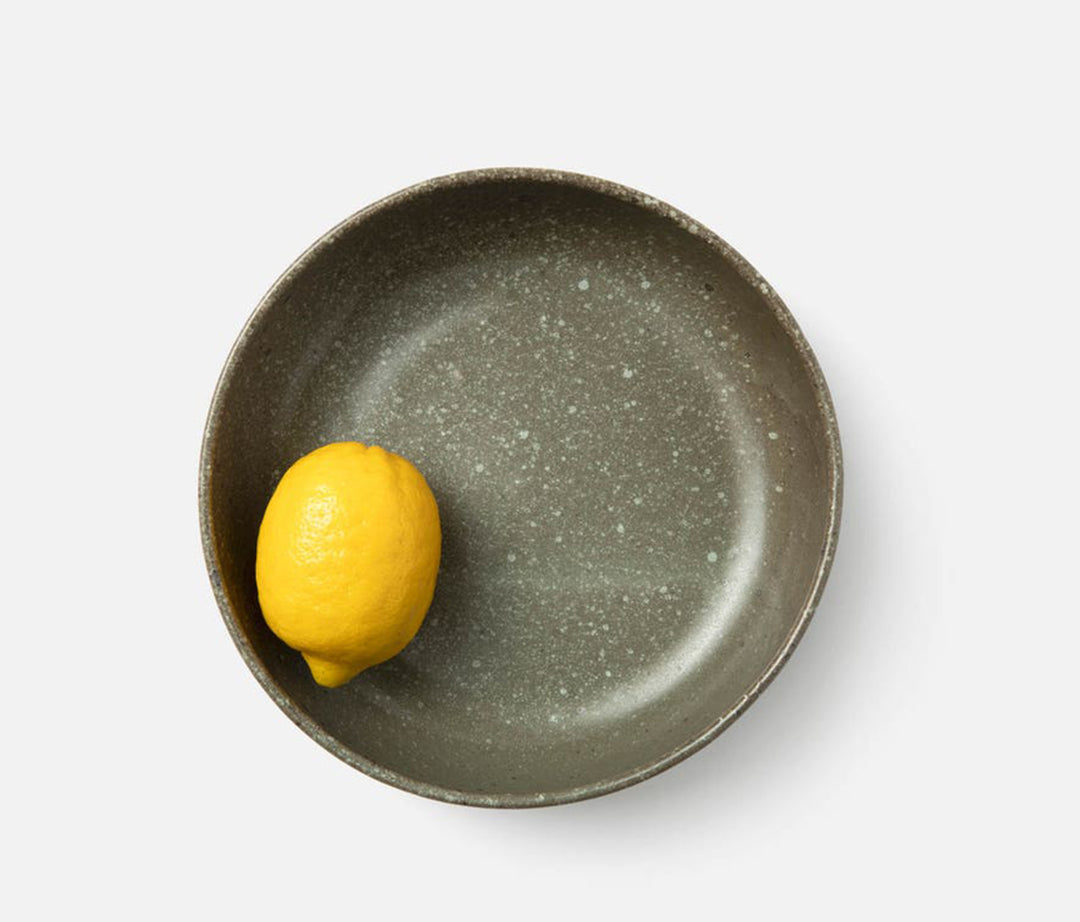 Marcus Round Serving Bowl Small Gray Salt Glaze Stoneware
