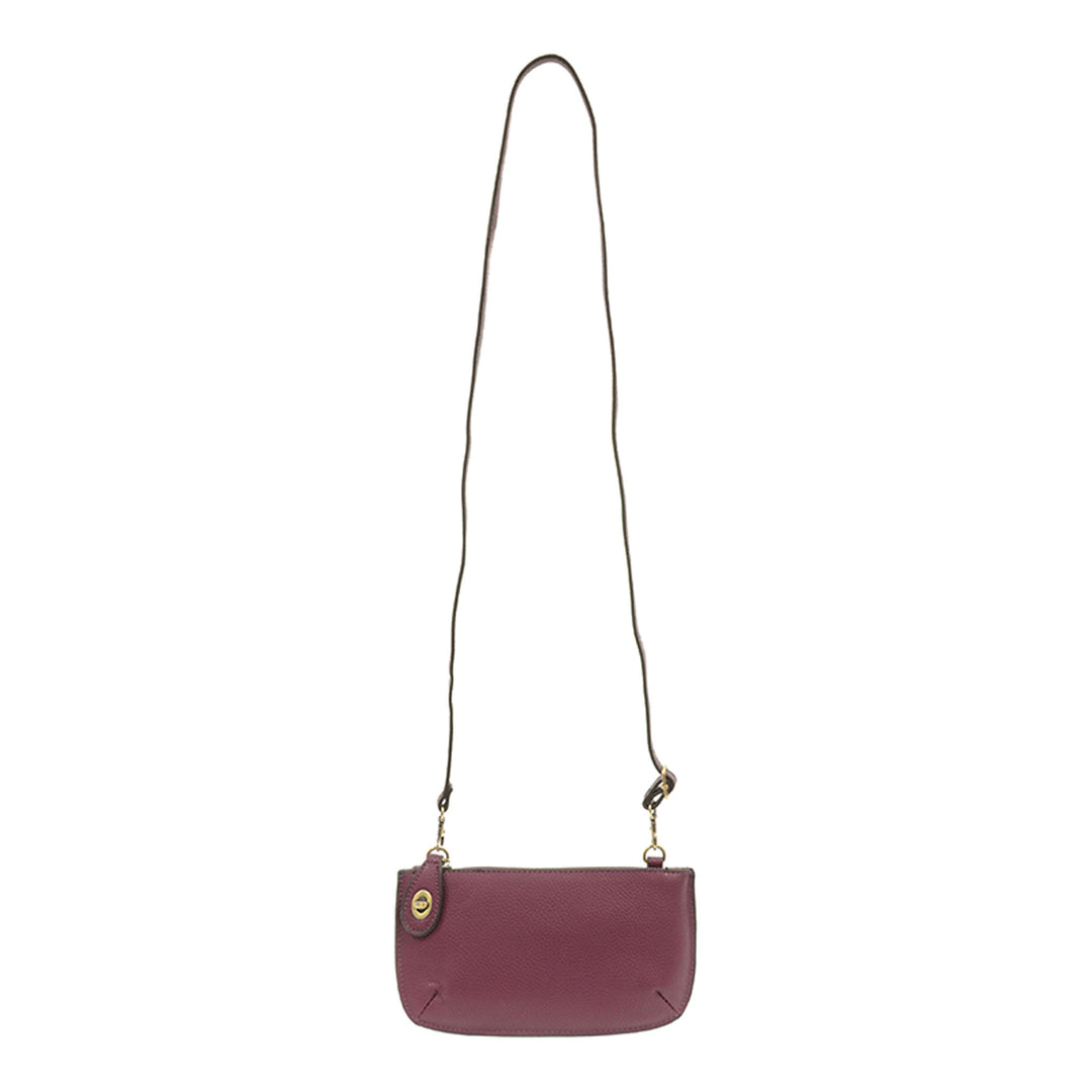 Plum Mini Crossbody Wristlet Clutch