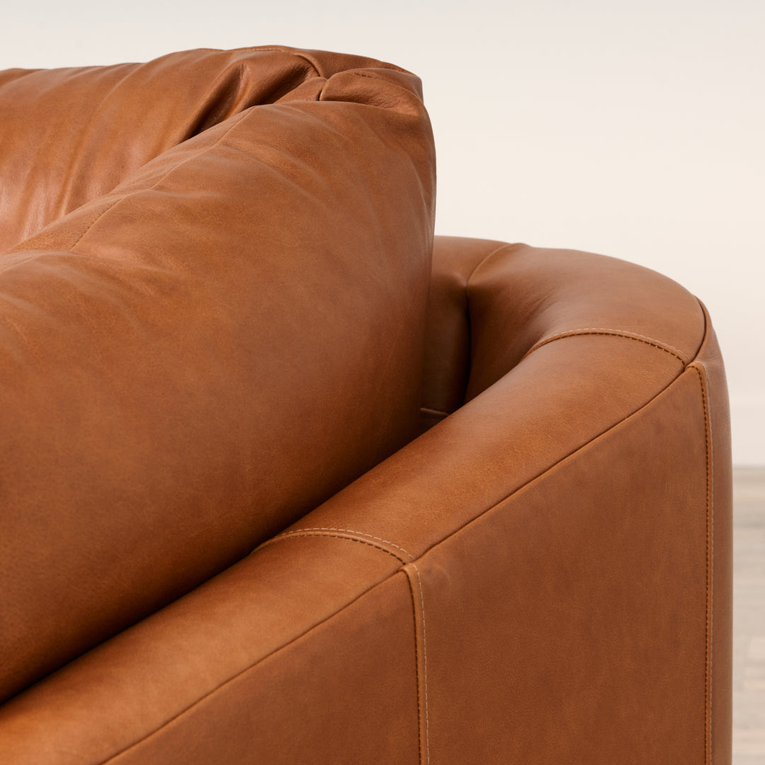 Thalia Sofa in Tuscon Sienna Leather