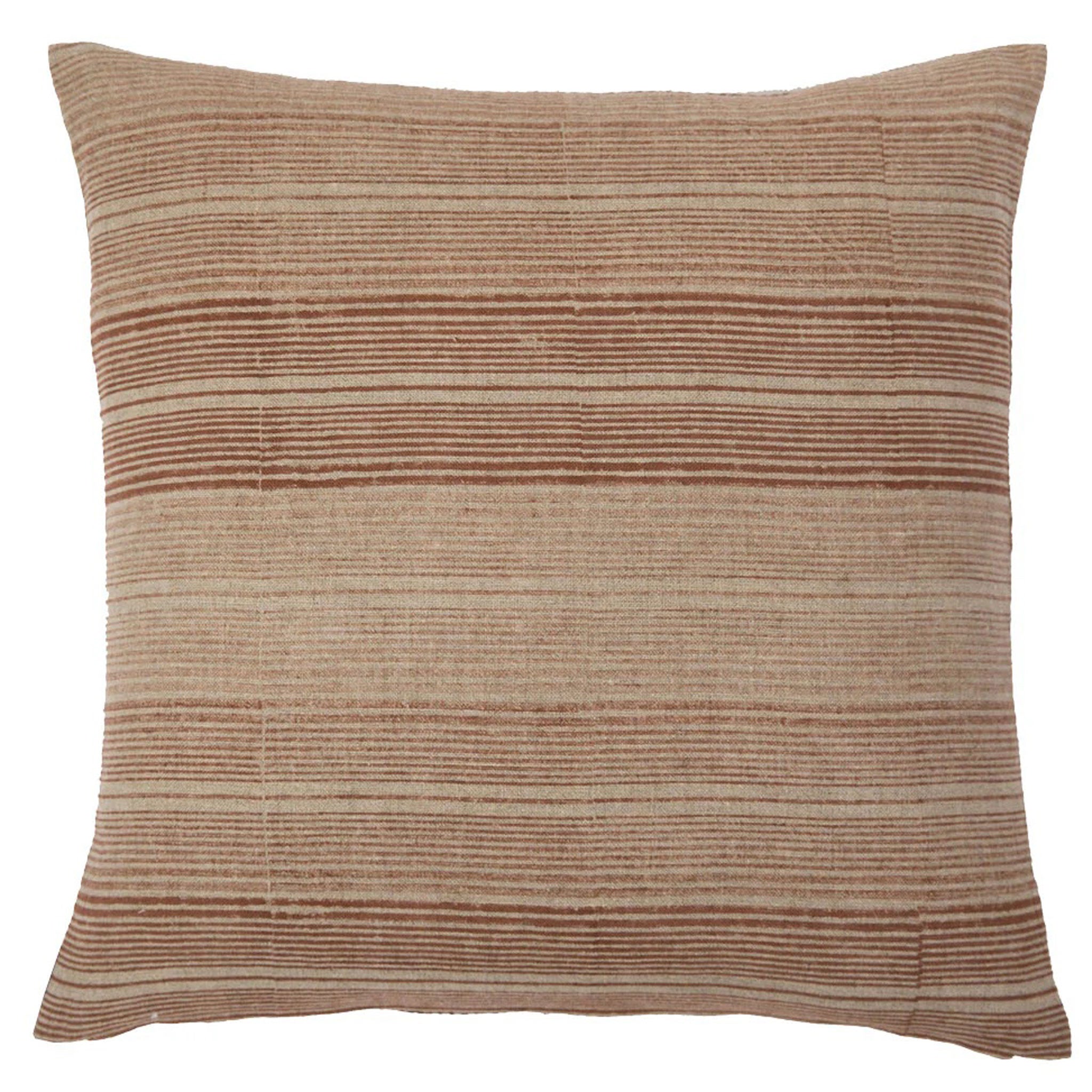 Stripes Shades of Saffron Solid Linen Pillow w/ Insert