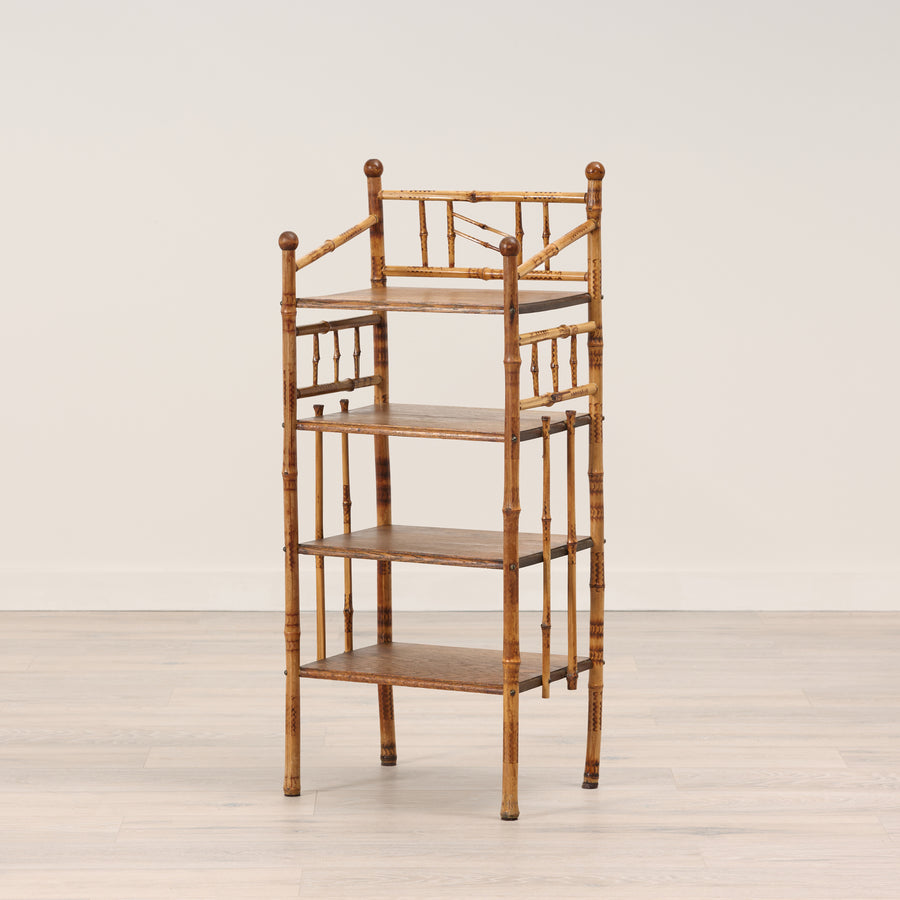 Vintage Bamboo Bookshelf