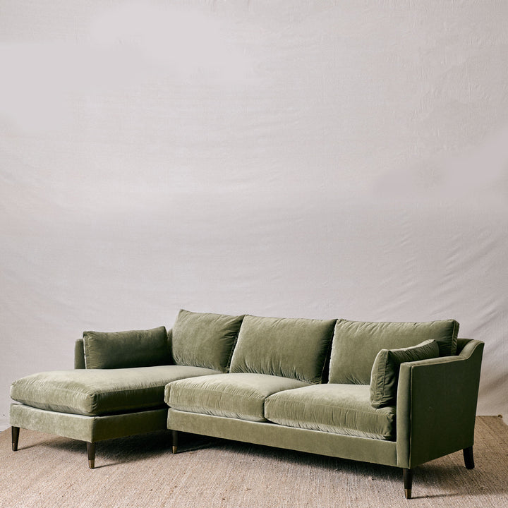 Holloway Sectional in Heavy Duty Olive Green
