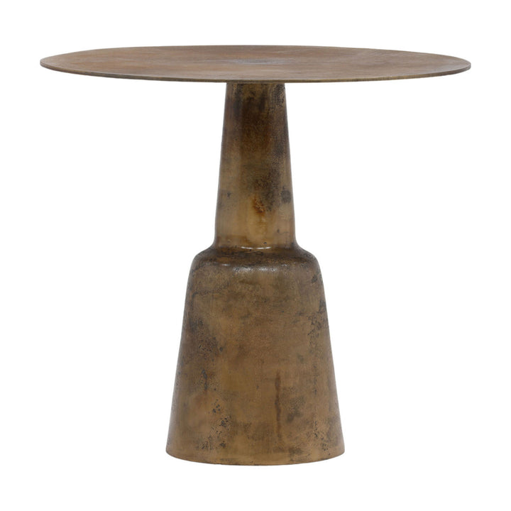 Grady 31.5" Aluminum Bistro Table in Antique Brass Finish