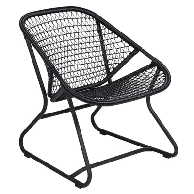 Sixties Outdoor Low Armchair in Liquorice by Fermob 