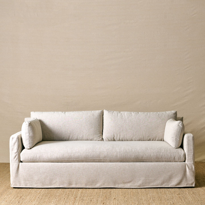 Sylvie Sofa Slipcovered in Washable Straw (88")