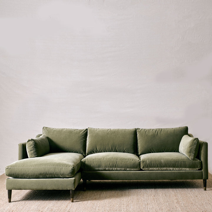 Sectional - Holloway Sectional in Heavy Duty Olive Green