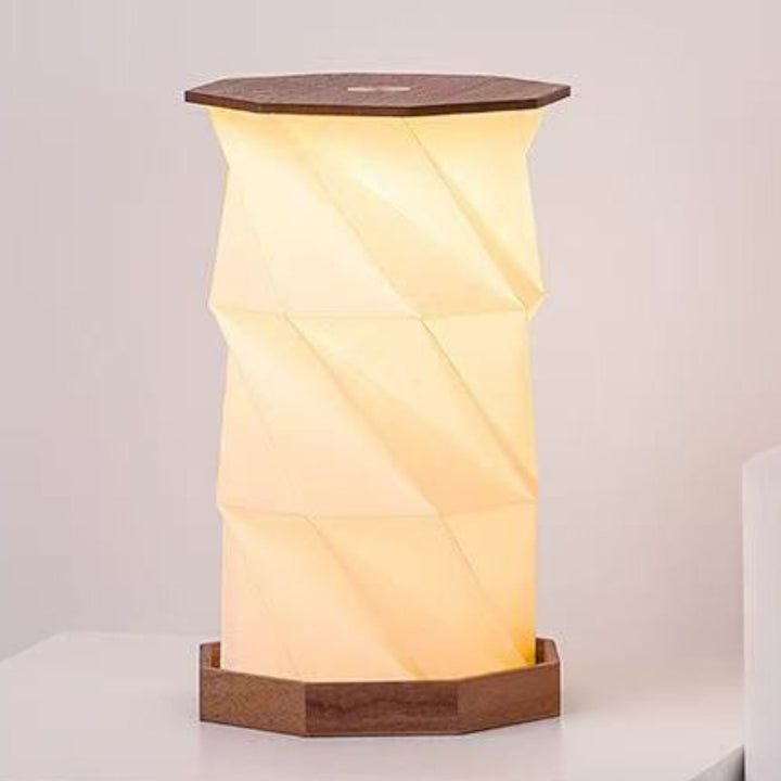 Twist Hexagon Light Wood with Solid Walnut Wood